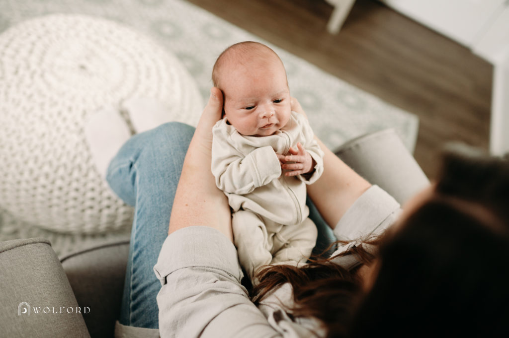 in home newborn photo session